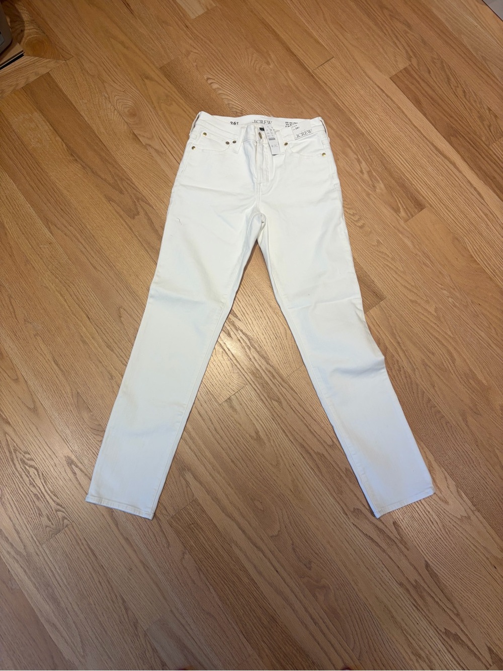 NWT J. Crew White Slim Jeans - Women's High-Rise Slim